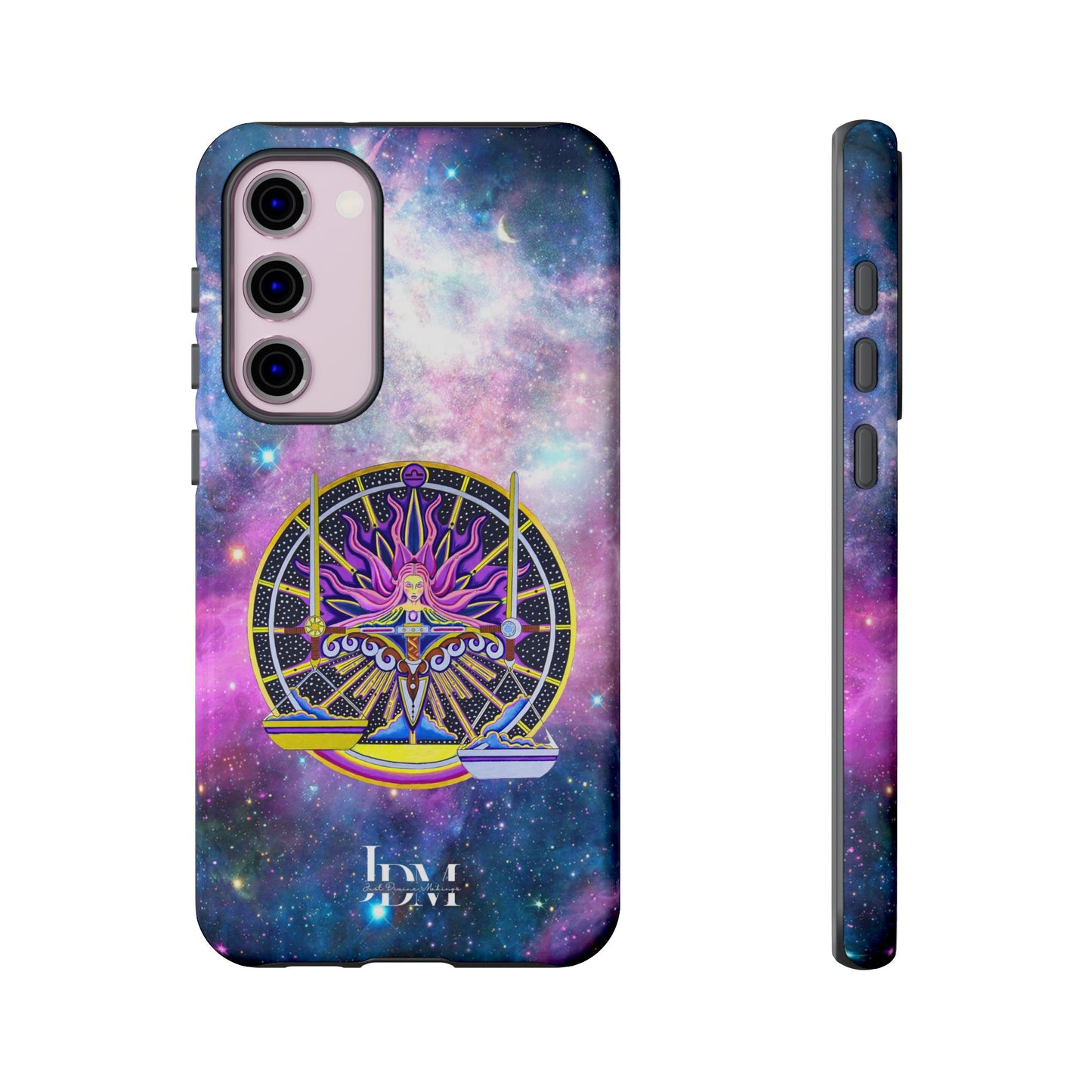 Libra Zodiac Tough Phone Case – Hand-Drawn Celestial Design (Non-AI)