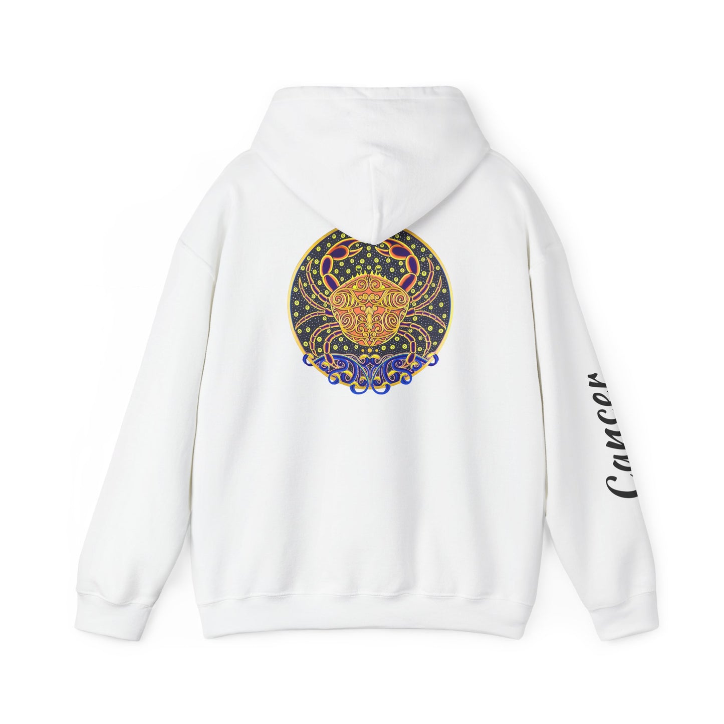 Cancer Zodiac Hoodie – Hand-Drawn Celestial Design (Non-AI)