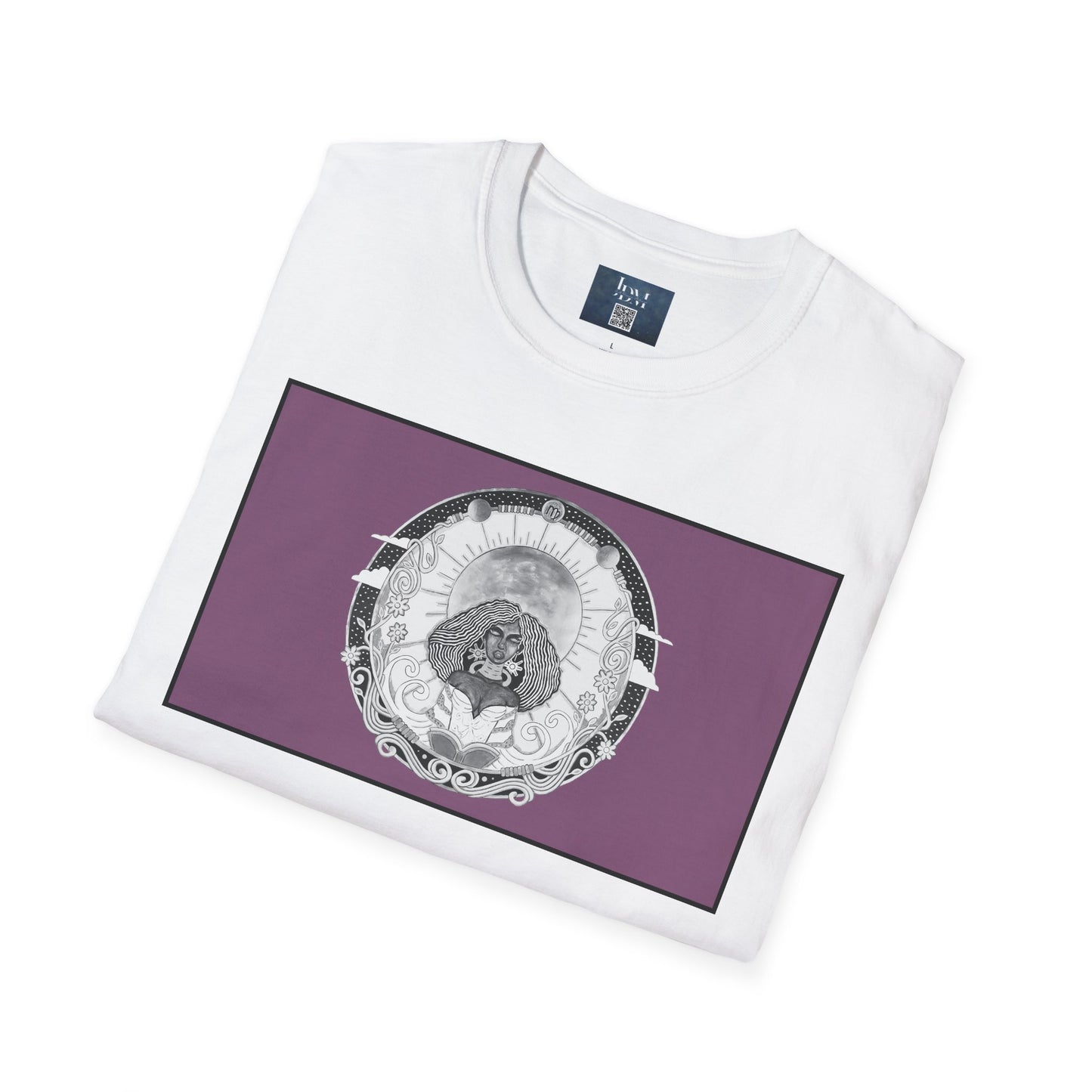 Virgo Zodiac Crew Neck T-Shirt – Hand-Drawn Celestial Design (Non-AI) Universal