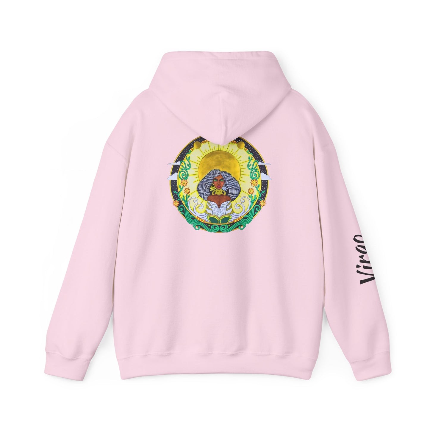 Virgo Zodiac Hoodie – Hand-Drawn Celestial Design (Non-AI)