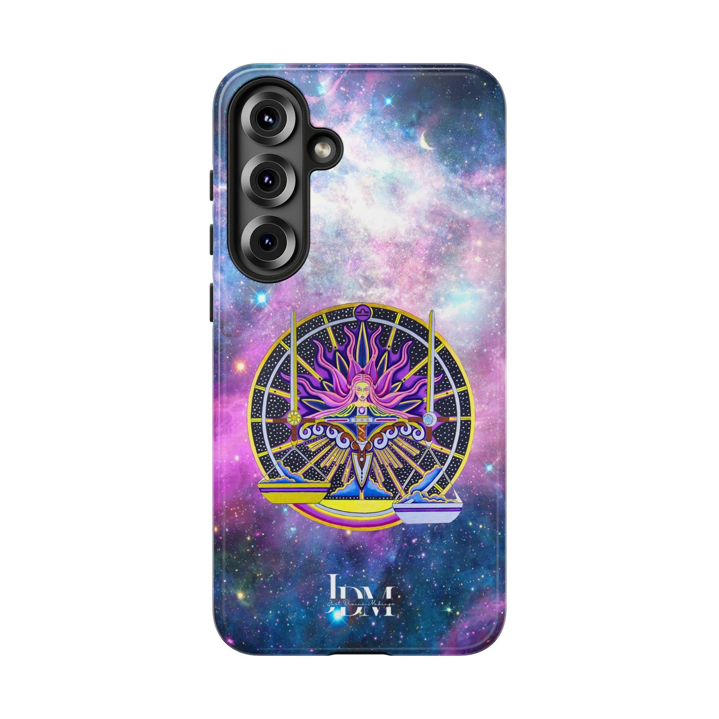 Libra Zodiac Tough Phone Case – Hand-Drawn Celestial Design (Non-AI)